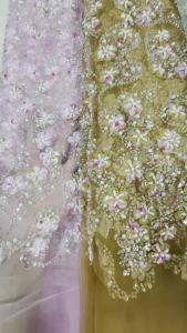 2026 African Beaded French Luxury Sequins Tulle Lace High Quality Embroidery Sequins Lace Groom Fabric For Evening Party Dress