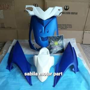 Cover Body Alus Honda Beat Karbu Tahun 2008 2009 Warna Biru Doff Putih Doff