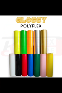 POLYFLEX GLOSSY Heat Transfer Film memberikan efek mengkilap yang elegan HARGA PER-METER
