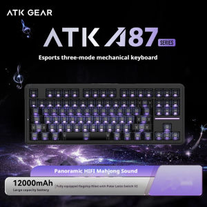 Atk A87 Pro Wireless Bluetooth Three Mode Mechanical Keyboard Rgb Backlit E-Sports Game Dedicated 87 Key Customization Keyboards