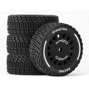 1:14 Rc Rally Rubber Tires & Plastic Wheel Rims 12mm Hex for MJX 14301 14302 14303 14304 Tamiya1/14 Scale RC On Road Car 4pcs
