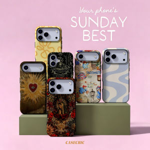 Potdemiel | Ornate Religious Collage For 2 in 1 Flower Case For iPhone 17 16 15 14 13 Pro Max Luxury Shockproof Phone Cover