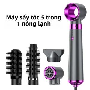 Bộ Máy Làm Xoăn Tóc Đa Chức Năng 5 Trong 1 Tích Hợp Lược Nóng Ion Âm Với Các Đầu Lược Thay Thế Được Dùng Cho Gia Đình/ký Túc Xá Điện Áp Kép
