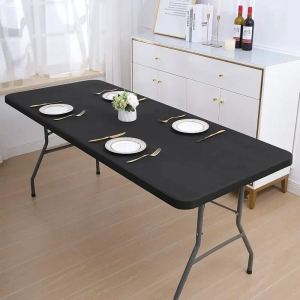 Rectangle Table Cover Spandex Stretch Elastic Tablecloth Fits for Table Protector