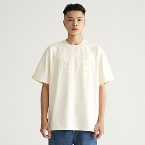 Wassup House แขนสั้นผ้าฝ้ายเสื้อยืดสําหรับผู้ชายผู้หญิงฤดูร้อนสบายๆสร้างสรรค์สนุกพิมพ์รอบคอออกแบบที่เรียบง่ายสไตล์คู่