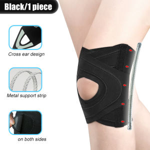 1PCS Professional Knee Brace with Dual Side Stabilizers for Women Men -Compression Support for ACLAdjustable Straps for Running