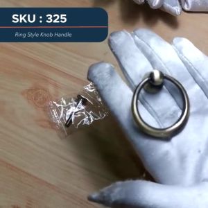 Antique Brass Ring Knob Handle 325