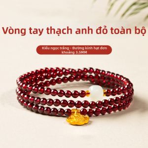 HONGLIANGYUAN | Vòng Tay Pha Lê Ba Vòng Từ Thạch Anh Tự Nhiên