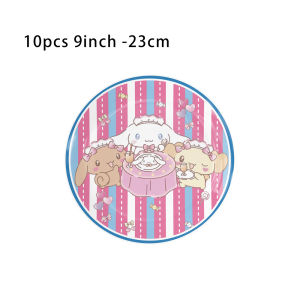 Cinnamoroll Kuromi Birthday Party Decoration Tableware Paper Plate Tablecloth Banner Balloons Tissues Baby Shower Decor Supplies