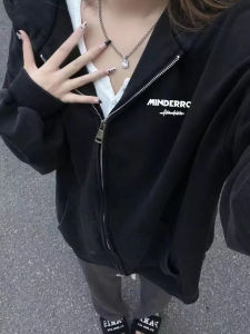 SHUQINGLAI | Relaxed Hip-Hop Hoodie for Women 2023 Spring/Autumn Thin Open Coat