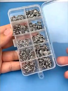 Snap Button Plier with 50/100 Sets 9.5mm Automatic Metal Snap Button Kit DIY Clothing Sewing Leather Tool