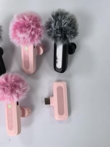 Type-C Port Wireless Lavalier Microphone Noise Cancelling Lapel Micfor iPhone15+Android PhoneVlog Live Streaming Interview