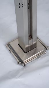 Tiang Railing Kaca Tengah Hollow Stainless Steel 304 Doff Topless Glass