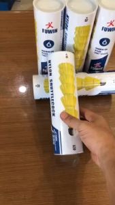 [Fuwin] Ống Cầu Lông Nhựa 6 Trái Chính Hãng Đài Loan Cầu Vàng Chất Lượng Cao Dùng Tập Luyện Thi Đấu Thể Thao Badminton