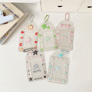 Kpop Photocard Holder Keychain Y2K PhotoCard Holder Kpop Charm Holders Kawaii Photo Card Keychain