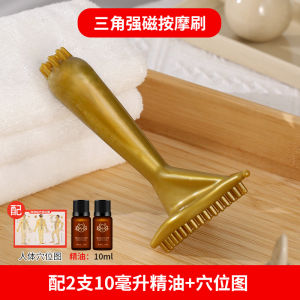 Handheld Magnetic Triangle Meridian Brush Neck Massager Beauty Salon Special Tool for Stroking And Channel Unblocking