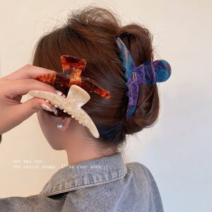 Elegant Medium Size Womens Shark Clamp Hair Clip Fashionable Gradient Acetate Hair Accessories Stylish Hair Grips for Women