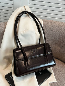 Large Capacity Womens Shoulder Bag Spring Summer Versatile Simple Korean Design Underarm Briefcase Handbag Soft PU Leather