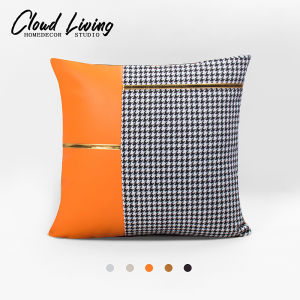 หมอนรองนั่งโซฟาหนังสไตล์โมเดิร์นเรียบง่าย หมอนรองนั่งโซฟาแบบตัวอย่างห้องพักโรงแรม หมอนรองนั่งแบบติดเตียงบ้านพักชั่วคราว