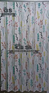 Gorden model plisket//gorden cantolan//gorden kawat S//gorden dasar putih motip bunga Lavender cocok untuk pintu&jendela