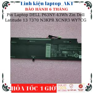 [Pin zin] Pin Laptop DELL P63NY-43Wh Dell Latitude 13 7370  N3KPR XCNR3 WY7CG