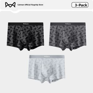 MiiOW | Mens Breathable Cotton Underwear 2025 New Style Pure Cotton Briefs Comfortable Mid-Waist Design Antibacterial Striped Pattern