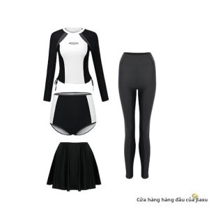 Bộ Đồ Bơi Lội Tay Dài Nhanh Khô Bảo Vệ Khỏi Tia UV Thiết Kế Bảo Vệ Thân Thể Dành Cho Nữ Đồ Bơi Lội Thể Thao Lướt Sóng