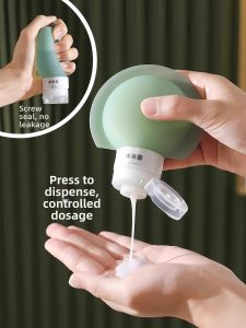 XIAXIU | Travel-friendly Squeeze Silicone Dispenser Bottles for Shampoo and Body Wash