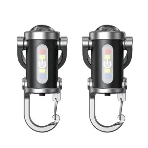 YS087 ชาร์จพวงกุญแจไฟฉาย 800LM EDC COB ทํางานไฟฉาย Ultra Bright Mini โคมไฟแบบพกพาสําหรับค้นหาเดินป่า