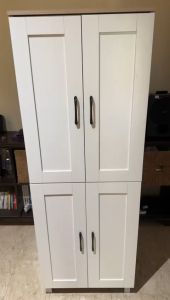 Flexidesignx 4 Door Shoe Cabinet – Soft Close 8 Tier Shelf Fit 24 Pairs Shoe Black Handle HEMNES