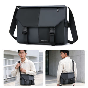 MENSPE Men Bags Mens Shoulder Bag Cross Body Bag Leisure Messenger Bag Color Blocking Design Large Capacity Sling Bag Anti Theft Casual Bag Men Fashion Briefcase Waterproof Oxford Fabric for Sport Street Travel Outdoor