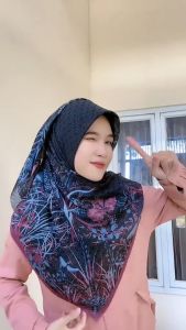 Voal Hijab Segiempat Syari Motif Jumbo 130 x 130