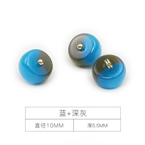 New Chinese Style Resin Gradient Imitation Jade Button Hanfu Cheongsam Embellishment Flat Bead Pendant Decorative Accessories