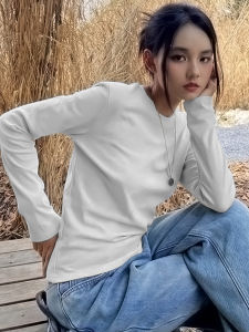 เสื้อเชิ้ตคอปกสั้นแขนยาวทรงสลิมฟิตสำหรับผู้หญิง ฤดูใบไม้ร่วง/ฤดูหนาว เสื้อชั้นในสไตล์เกาหลี เสื้อผ้าทำงาน เสื้อผ้าทำงาน