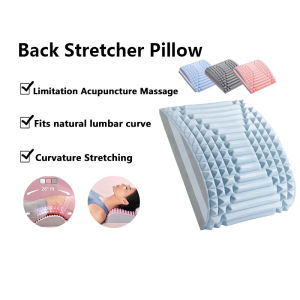 Cammuo Back Stretcher Pillow Neck Lumbar Support Massager for Neck Waist Back Massage Pillow for Cervical Pain Relief Spine Alignment