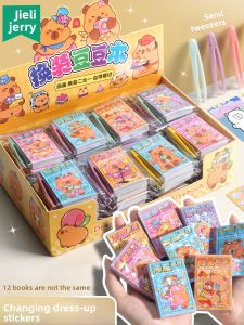 JIELI | Cute Portable Sticker Book Cute Cartoon Childrens Educational Toy