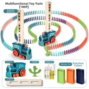 QIMINGXING | Automatic Domino Laying Electric Train 3-6 Years