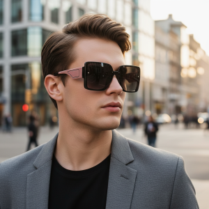 Extra-large Size Square Sunglasses With Sun Protection Lenses. Mens And Womens Identical Style Glasses.1080