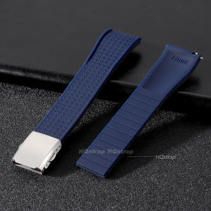 Soft Rubber Watch Band Tropic Strap 20mm 22mm Folding Buckle Quick Release Adjustable Wrist Bracelet Men Women Cut To Size Bands