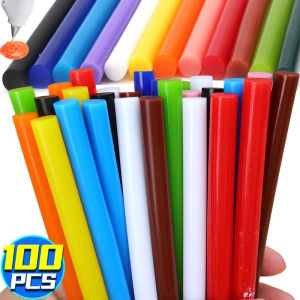 100Pcs Colorful Hot Melt Glue Sticks Electric Glue Stick Strong Adhesive Car Body Dent Repair Strips DIY Craft Repair Tools