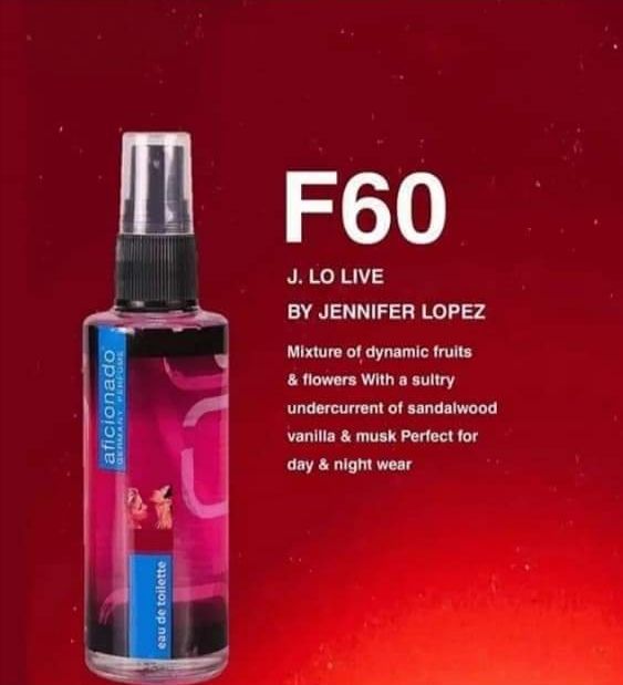 AFICIONADO F60 JLO LIVE WOMEN 100ml 60ml 30ml w pouch Lazada PH