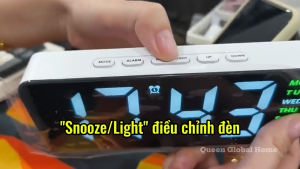 Đồng Hồ Báo Thức LED Điện Tử Đa Năng Hiển Thị Nhiệt Độ Ngày Giờ Chuông Báo Đèn Nền Đổi Màu