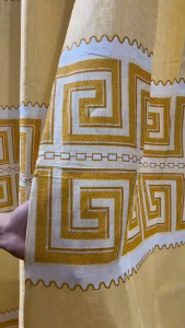 Geometric Window Curtains 140x250 cm Length for Living RoomGrommet Thermal Insulated Bedroom Curtains 1 Panel/8Feet