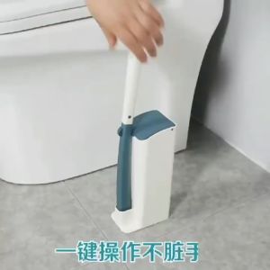 แปรงขัดชักโครก แปรงขัดส้วม อุปกรณ์ทําความสะอาดห้องน้ํา ที่ขัดห้องน้ํา แบบใช้แล้วทิ้ง เปลี่ยนหัวได้ มีน้ํายาในตัว