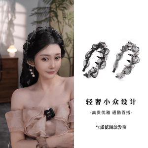 Elegant Dual-Tone Lightweight Headband Versatile Casual Hair Accessories for High Hairline Fashionable Pressed Hair Hairpins