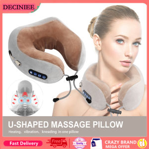 DECINIEE Electric Neck Massager U Shaped Pillow Multifunctional Portable Shoulder Cervical Massager Travel Home Car Relax Massage Pillow