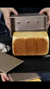 Non-stick Toast Box with Lid Non-stick Rectangular Loaf Pan Mold Bread Tray Mould with Cover Baking Tools