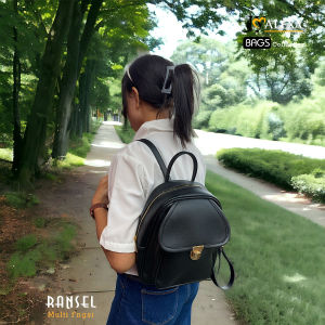 Tas ransel wanita korea style kulit sintetis JULIET desain terbaru rekomendasi backpack multi fungsi cewek simple & elegant