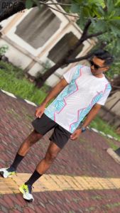 DiCE BASIC SERIES Goke White Kaos Dryfit Polyester Running Gym Futsal Olahraga