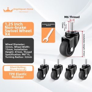 FANGXIANSHENG | Silent Rubber Caster M6
